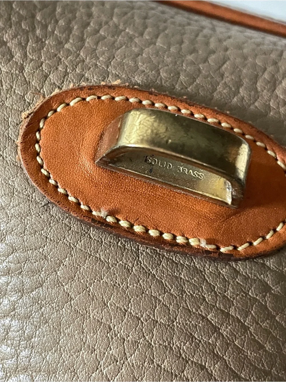 Dooney & Bourke - Vintage Taupe Crossbody with Tan Trim